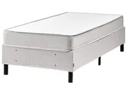 Divan Bed without Headboard Fabric COUNTESS 90 x 200 cm (EU Single) Light Grey_1054352