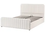Ottoman Bed LUNAN Boucle White 140 x 200 cm (EU Double)_1048319
