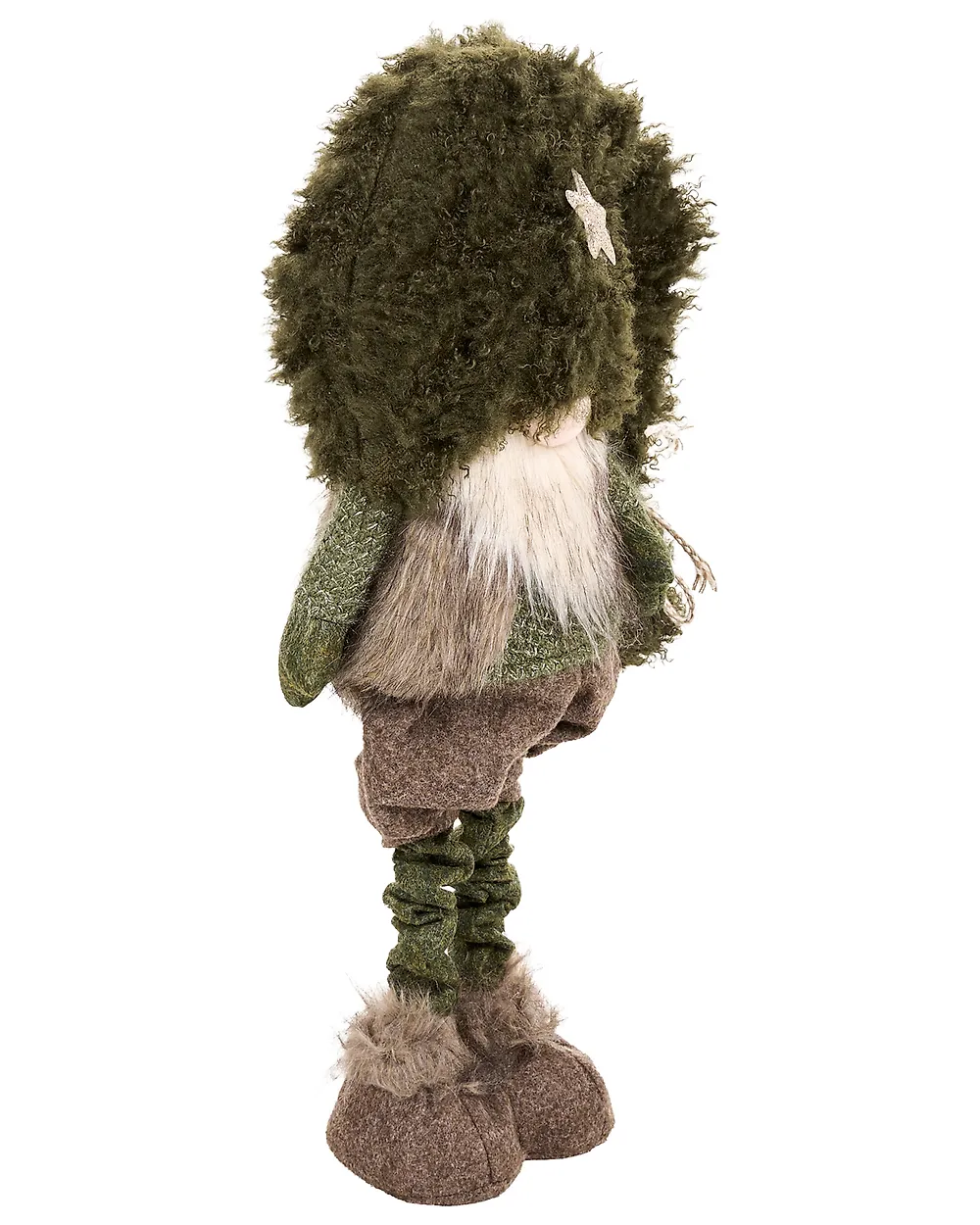 Set of 2 Christmas Decorations PORRAS 44-57/57-70 cm Gnome Brown/ Green_1174995