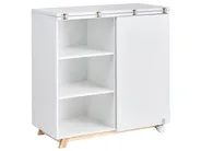 Szafka z funkcją biurka FLOMOT 80 cm 40/80 cm Składane Biały_1054045