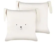 Set di 2 cuscini CONEY Cotone 45 x 45 cm Beige chiaro_913199