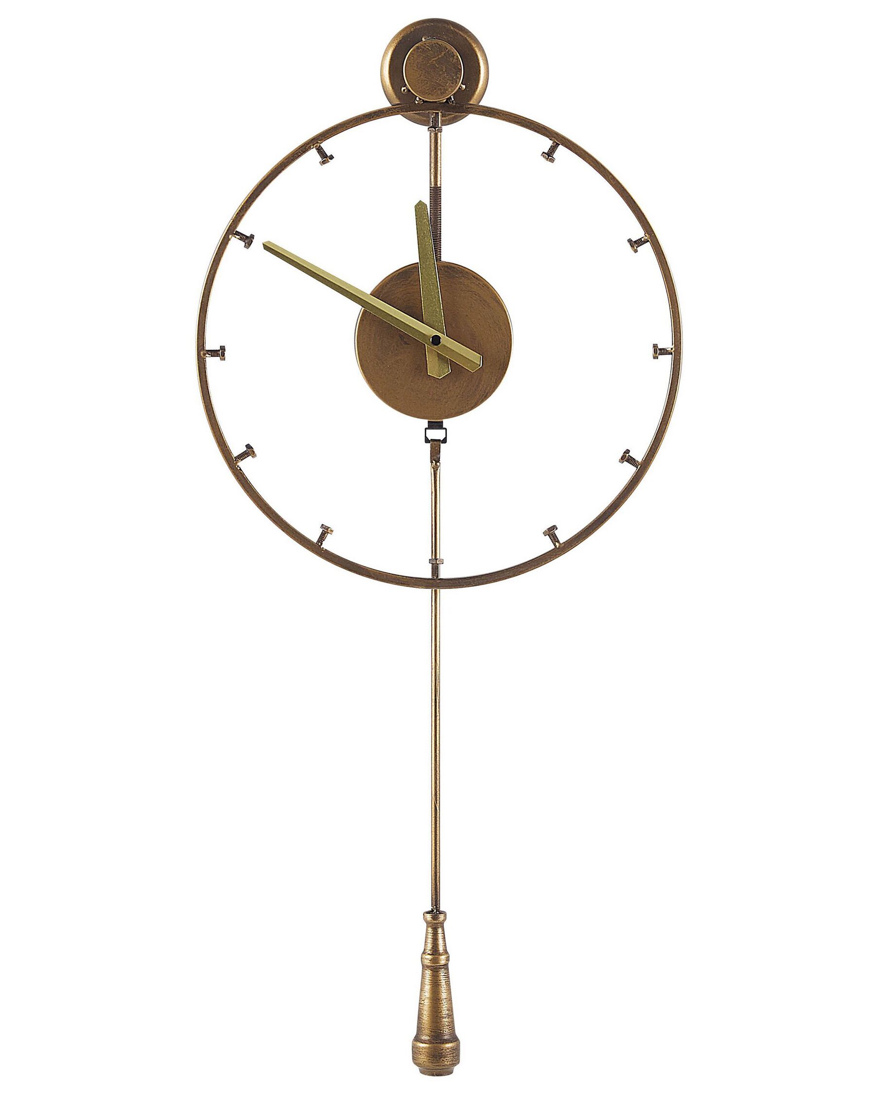 Relógio de parede dourado com pêndulo ø 31 cm EMMEN_784408