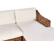 Divano angolare da giardino 3 posti BRIATICO Rattan Naturale Lato Sinistro_928287