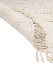Tappeto HARRAN Beige chiaro ø 140 cm Cotone_840593