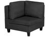 Right Hand 5 Seater Modular Fabric Corner Sofa Black FEVIK_833836