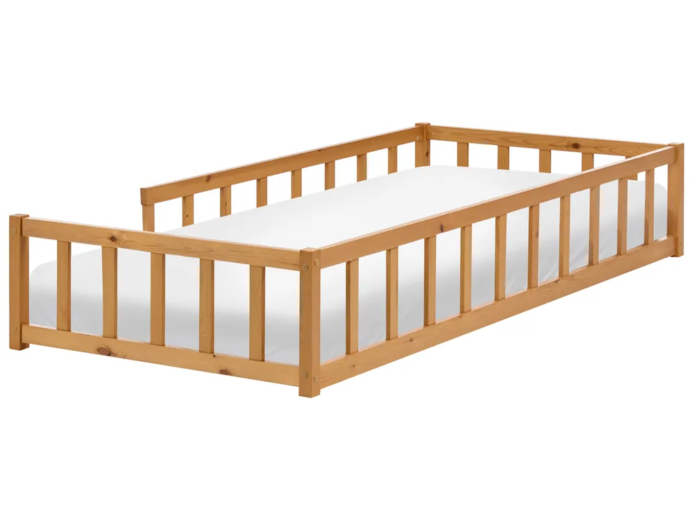 Kids Bed Pine Wood MEYMAC 90 x 200 cm (EU Single) Brown_1051209