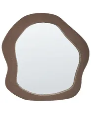 Wall Mirror BLISMES 79 cm 80 cm Boucle Brown_916378