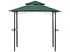 Cenador NARO 240 cm x 148 cm Metal Verde oscuro