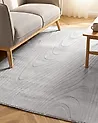 Faux Fur Rug ONTAKE Light Grey 160 x 160 cm