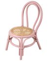 Silla infantil de ratán rosa KALIVIA_931975