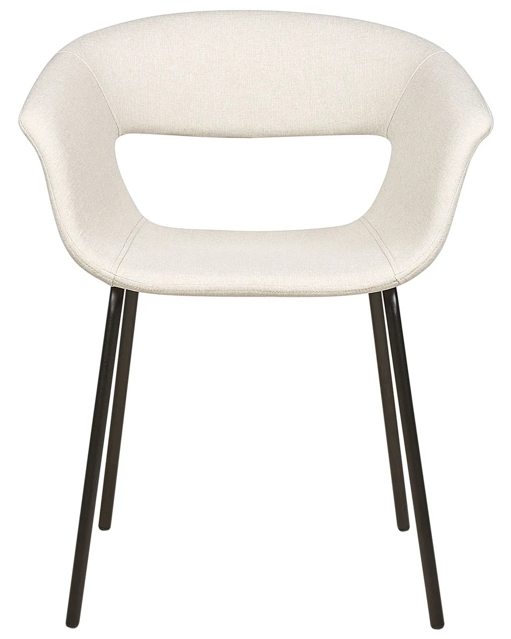 Set di 2 sedie da pranzo ELMA Tessuto Beige chiaro_884610