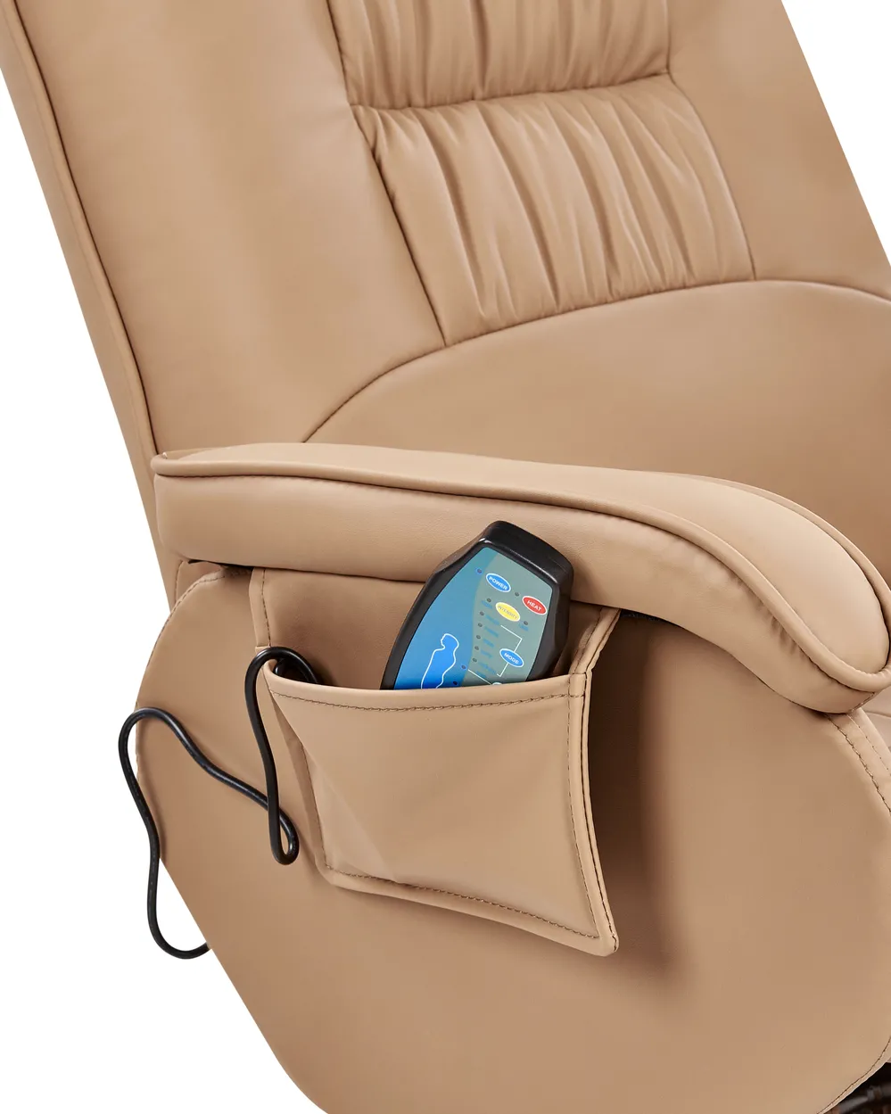 Massage Chair RELAXPRO with Footstool Faux Leather Light Brown_964830