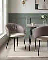 Set of 2 Chairs WALLA Fabric Brown