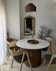 Dining Table ALBINA White Marble 120 cm 120 cm_1018032