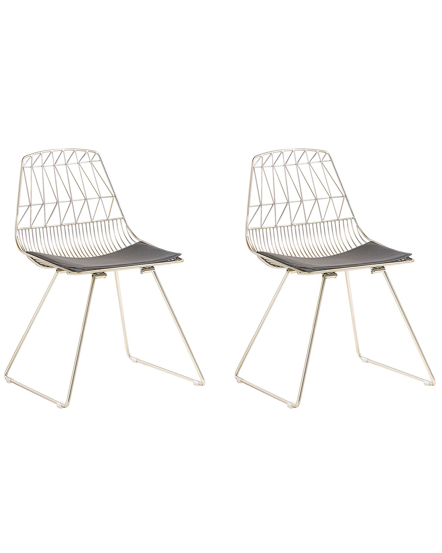 Lot de 2 chaises dorées HARLAN_742717