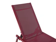 Sun Lounger PORTOFINO Reclining Metal Burgundy_803898
