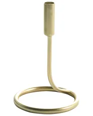 Set of 2 Candle Holders BUNYU 19/28 cm Metal Gold_1043463