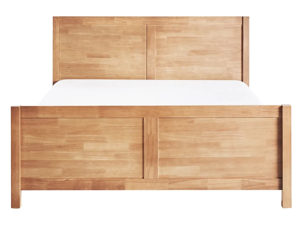 Bett mit Lattenrost Holz CHAMPAGNAT 140 x 200 cm Hellbraun_960180