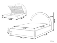 Ottoman Bed MOUZON Chenille Taupe 180 x 200 cm (EU Super King)_1019559