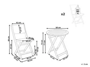 Bistro Set Folding PROSSEDI Acacia Wood Green_956739