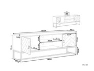 TV Stand NUEVA Light Brown/ White_816480
