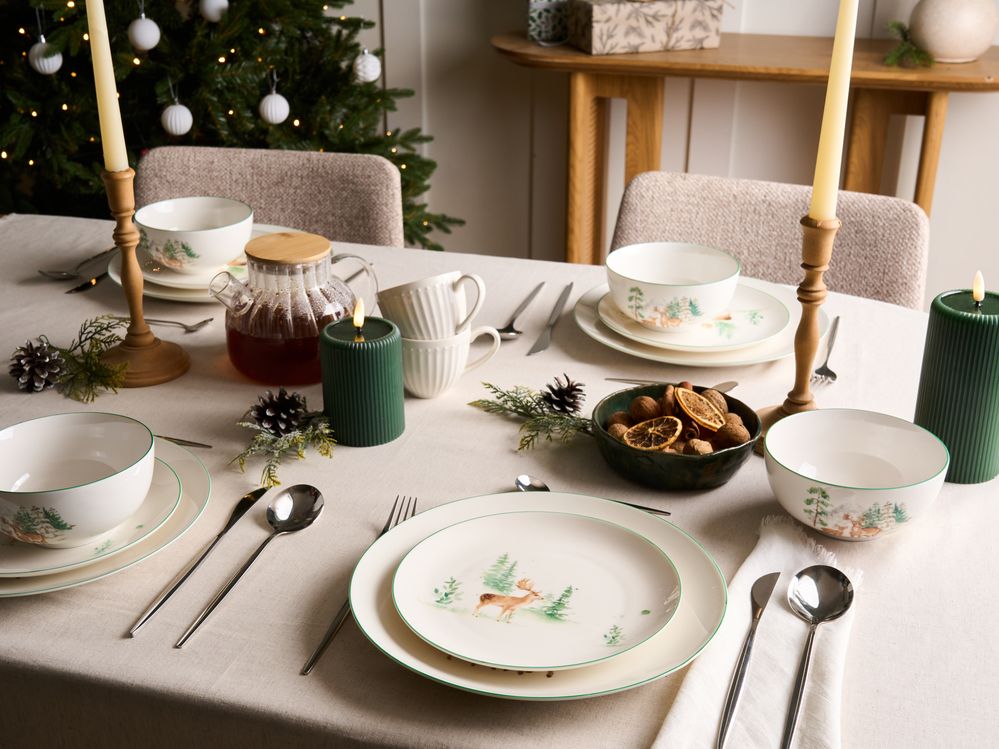 Zastawa stołowa 12-częściowa CHILI Porcelana Biały