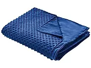 Duvet Cover CALLISTO 135 x 200 cm Polyester Navy Blue_1183759