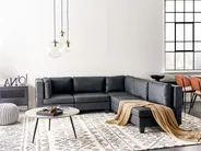 Modular Corner Sofa 5 Seater UNSTAD Faux Leather Black Left Hand_936816