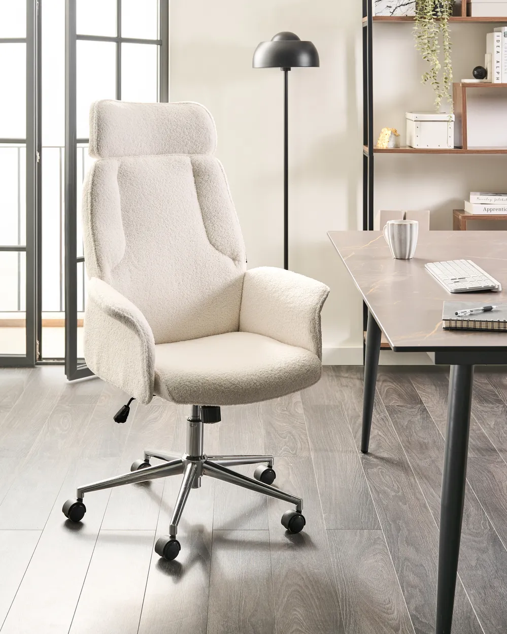Office Chair PILOT Boucle Off-White