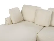 Corner Sofa 4 Seater KOHLO with Ottoman Fabric Light Beige Right Hand_945049