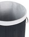 Bamboo Basket with Lid Black SANNAR_849824