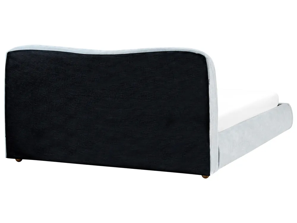 Ottoman Bed BLAGNAC Chenille Light Blue 180 x 200 cm (EU Super King)_971876