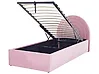 Kids Ottoman Bed ANET Velvet Pink 90 x 200 cm (EU Single)