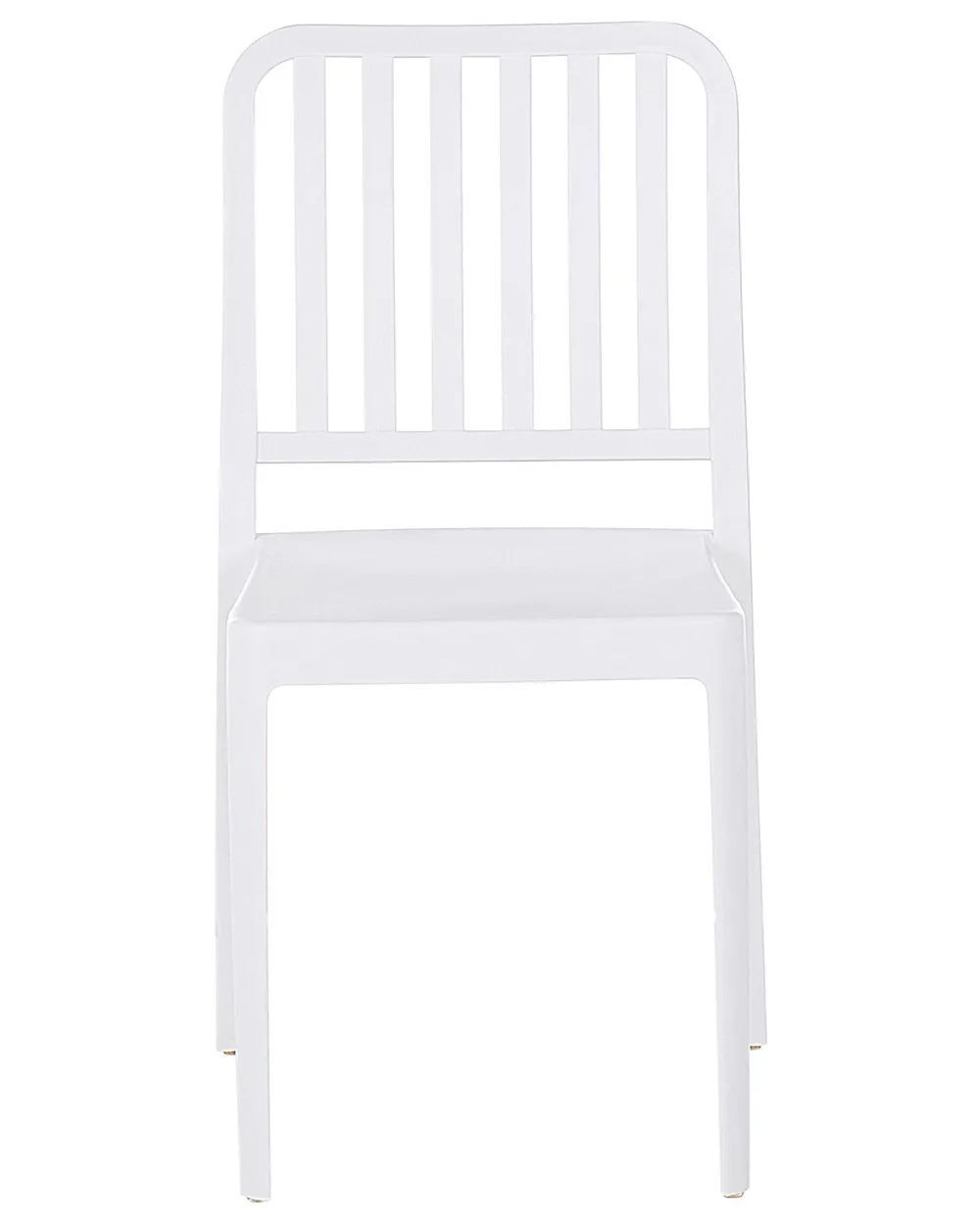 Set of 4 Garden Chairs SERSALE Synthetic Material White_820159