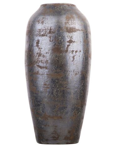 Terracotta Decorative Vase 48 cm Dark Grey LORCA