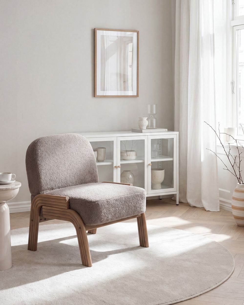 Armchair ORTEN Boucle Taupe