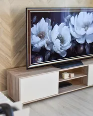 Szafka RTV LINCOLN Brązowy/ biały_943551
