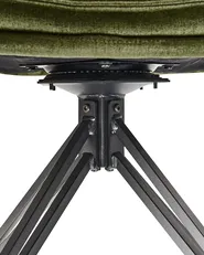 Set of 2 Dining Chairs Swivel AVELAR Fabric Dark Green_945711