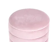 Set di 2 pouf contenitore GARLAND Velluto Rosa_772415