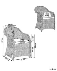 Garden Armchair SUSUA Rattan Natural_824187