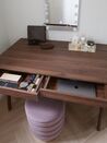 Písací stôl 120 x 70 cm s 2 zásuvkami z tmavého dreva SHESLAY_832703