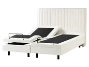 Verstelbaar bed Bouclé DUKE II 160 x 200 cm Gebroken wit_1026082