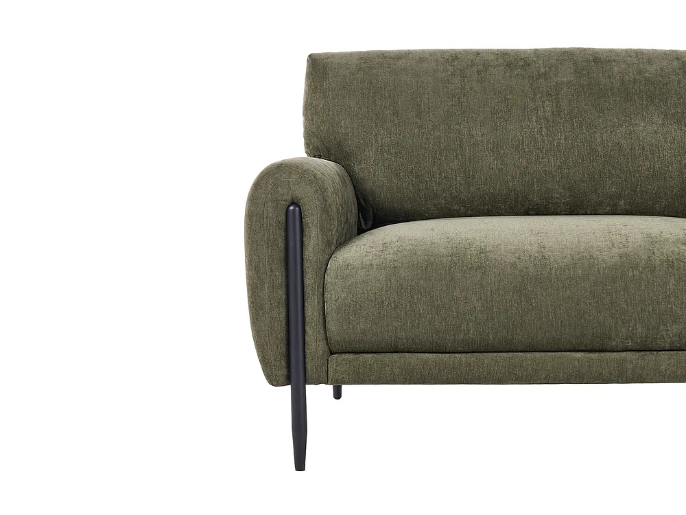 Sofa 3-Sitzer SKARO Chenillegewebe Grün_1156684