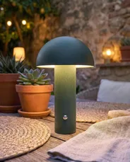 Wireless LED Table Lamp BOJO with Dimmer Metal Dark Green_1037351