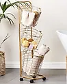 Basket Stand AYAPAL with Wheels Metal Gold