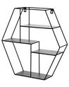 4 Tier Geometric Wall Shelf Black TIGARD_715892