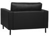Soffgrupp 2-sits soffa + fåtölj läder svart SAVALEN_725565