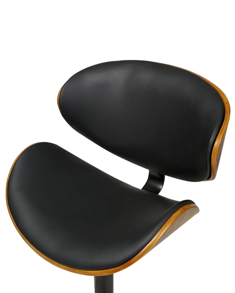 Set of 2 Bar Chairs ROTTERDAM II Swivel Faux Leather Black_953410