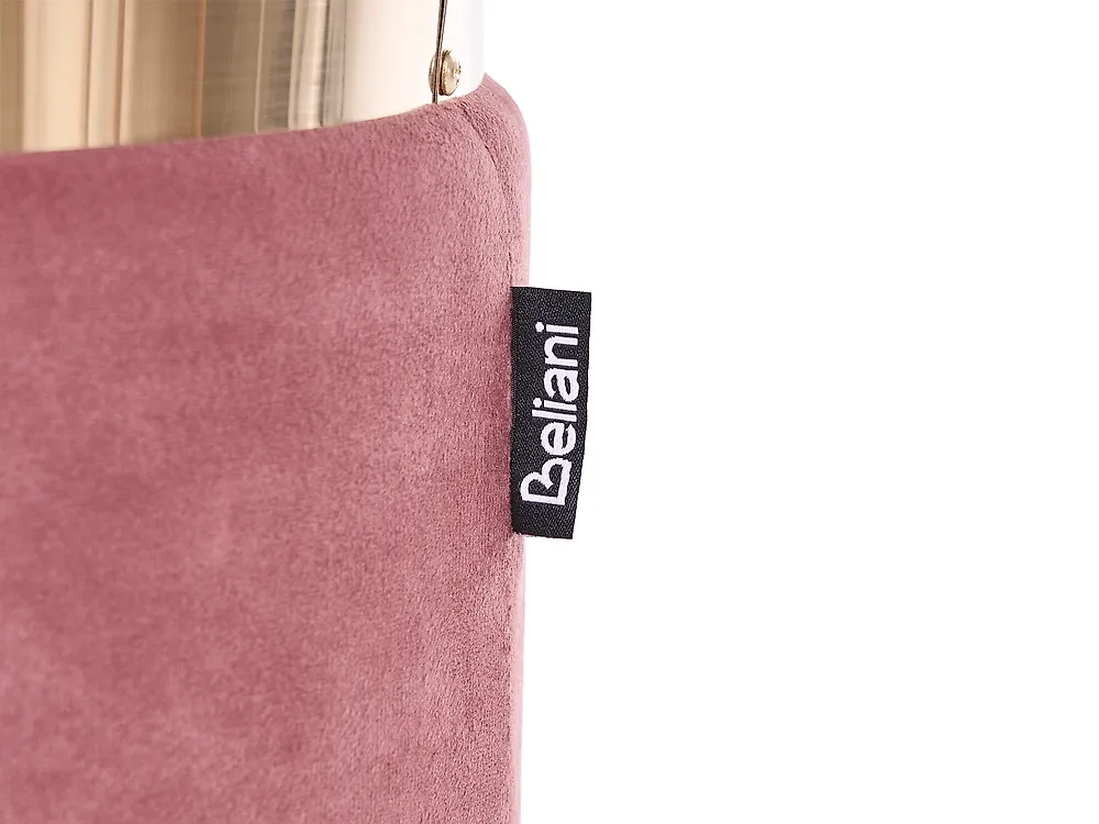 Set of 2 Storage Pouffes WICHITA Velvet Pink_1177900