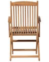 Set di 2 sedie da giardino in legno con poggiabraccia MAUI_722055